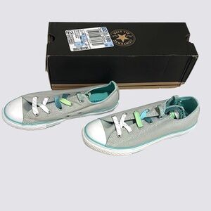 Converse CT Fun Lace OX Cloud Grey Youth Sneakers Size
 3